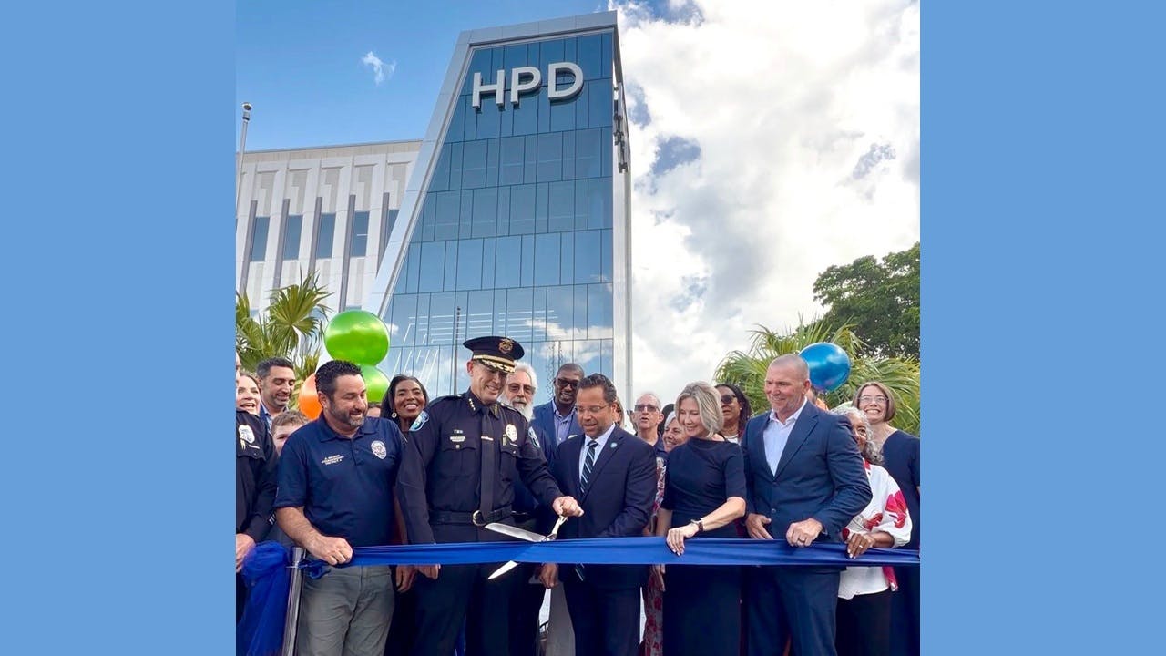 Ribbon-cutting ceremony for the new Hollywood Police Department headquarters