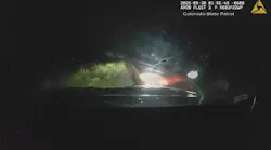 Dashcam footage shows a Colorado State Patrol trooper using his cruiser to stop a wrong way driver