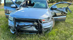 Sequoyah County deputy's wrecked cruiser