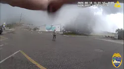 An armed man confronted a Jacksonville Sheriff's Office sergeant who was parked outside an agency stop station