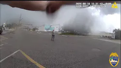 An armed man confronted a Jacksonville Sheriff's Office sergeant who was parked outside an agency stop station