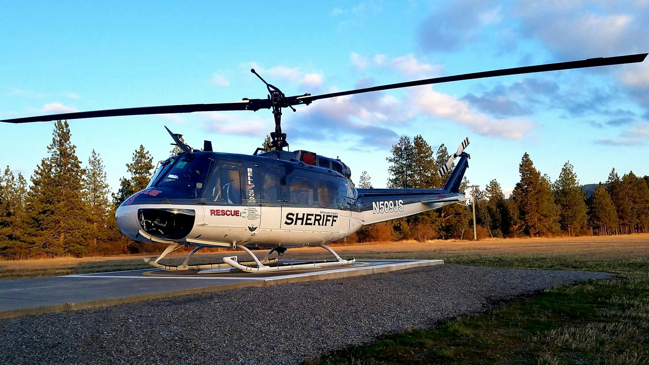 A Spokane County Sheriff's Office helicopter
