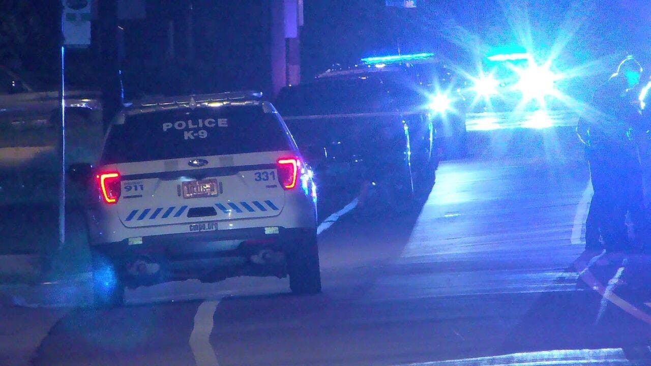 Charlotte police investigate the scene of a shooting that wounded an officer