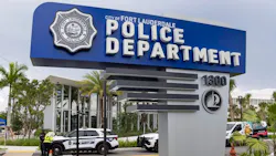 The sign for the Fort Lauderdale Police Department's new headquarters