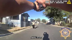 Bodycam footage shows a man with a samurai sword advancing on a Kern County sheriff's deputy
