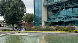 Caution tape in front of the Pittsburg Police Department