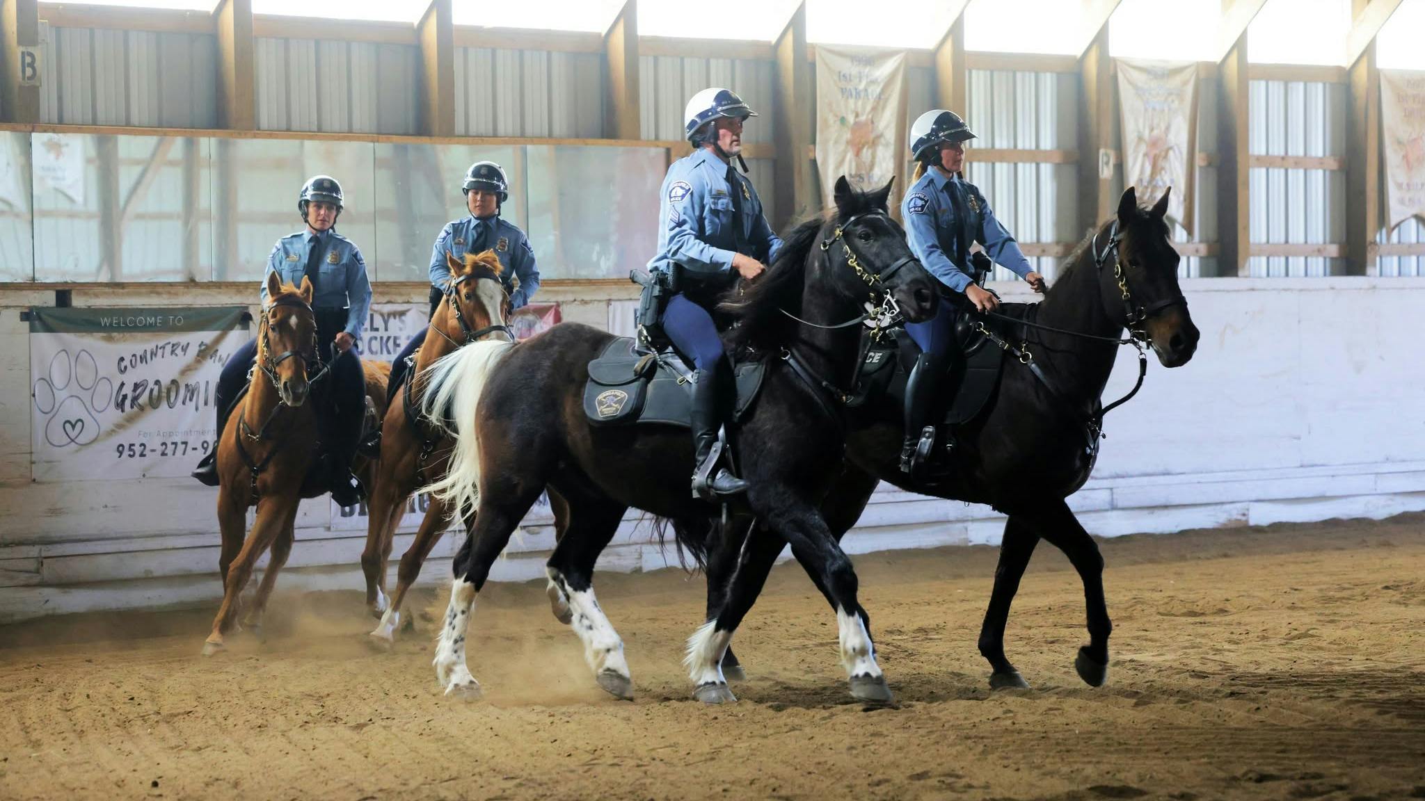 Members of the Minneapolis Police Department's mounted unit