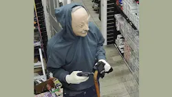Armed robbery suspect caught on security camera footage