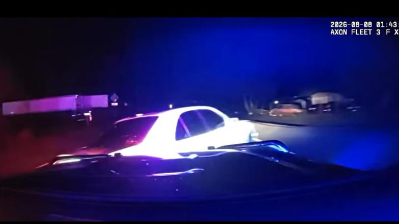 A Thurston County deputy uses a PIT maneuver to stop a driver fleeing a traffic stop