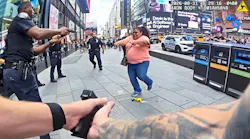 NYPD officers confront woman accused in deadly Times Square stabbing spree