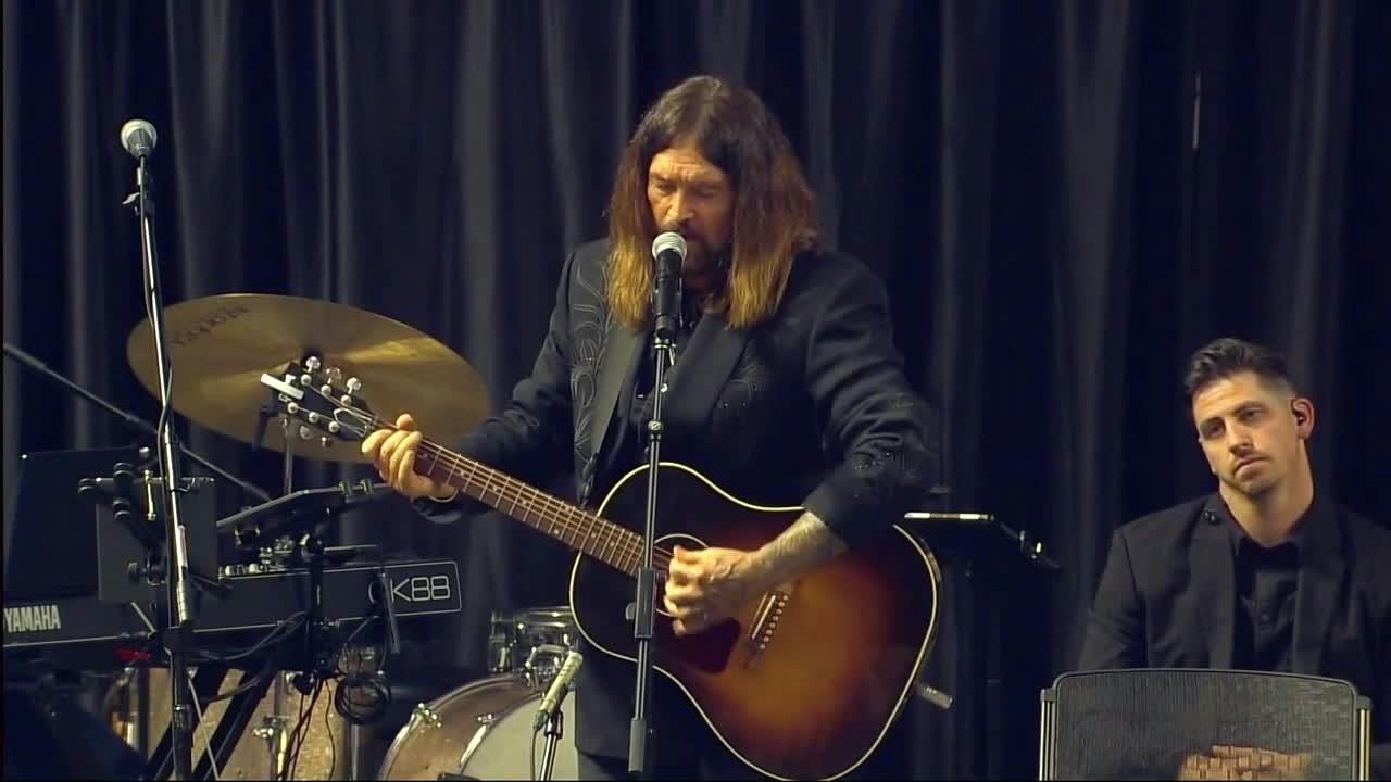 Billy Ray Cyrus performs 'Some Gave All' at KSP Trooper Hayden Phillips' funeral