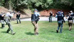 A law enforcement dry-fire training circle