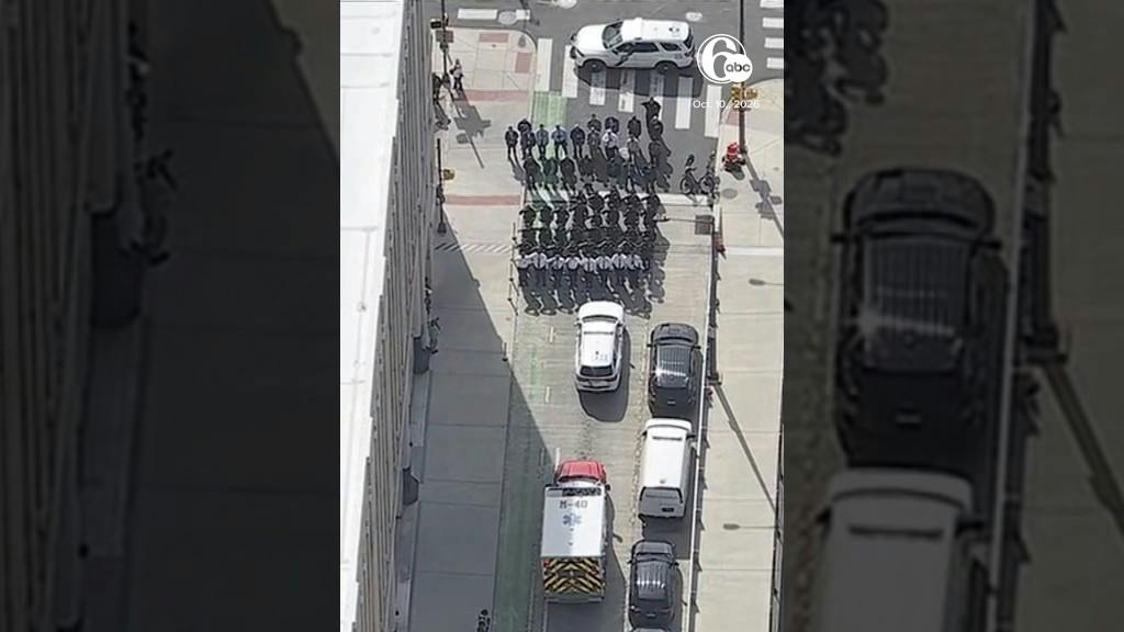 A procession for slain Philadelphia Police Officer Shane Seiber