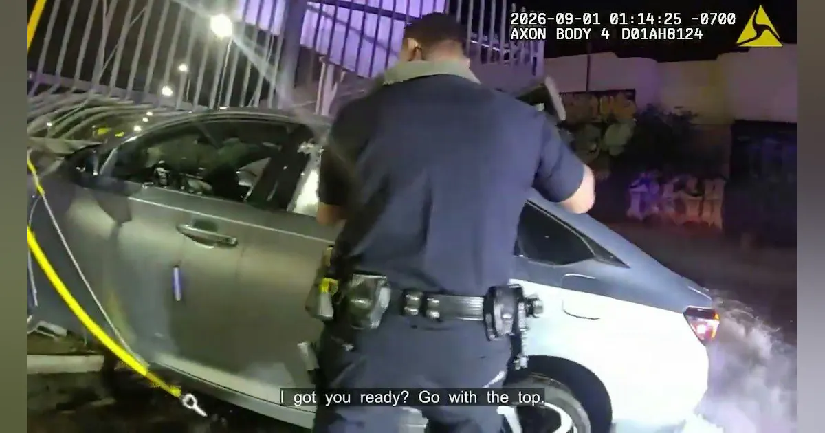 Video: Calif. Police Officer Fires Through Cruiser Windshield During High-Speed Shootout Chase