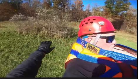 Video footage shows Maryland State Police aviation crews rescue a hunter hanging upside down from a tree stand