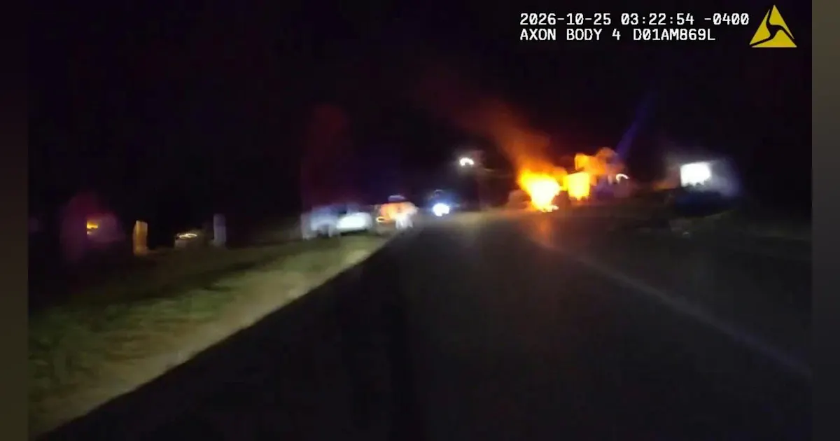 Bodycam: Mass. Police Officers Save Driver Trapped in Burning SUV After Crash