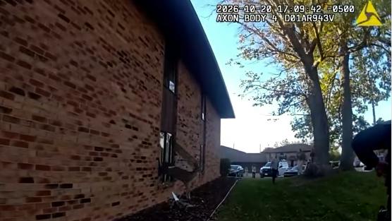 A deer jumps out of an apartment in front of Appleton police