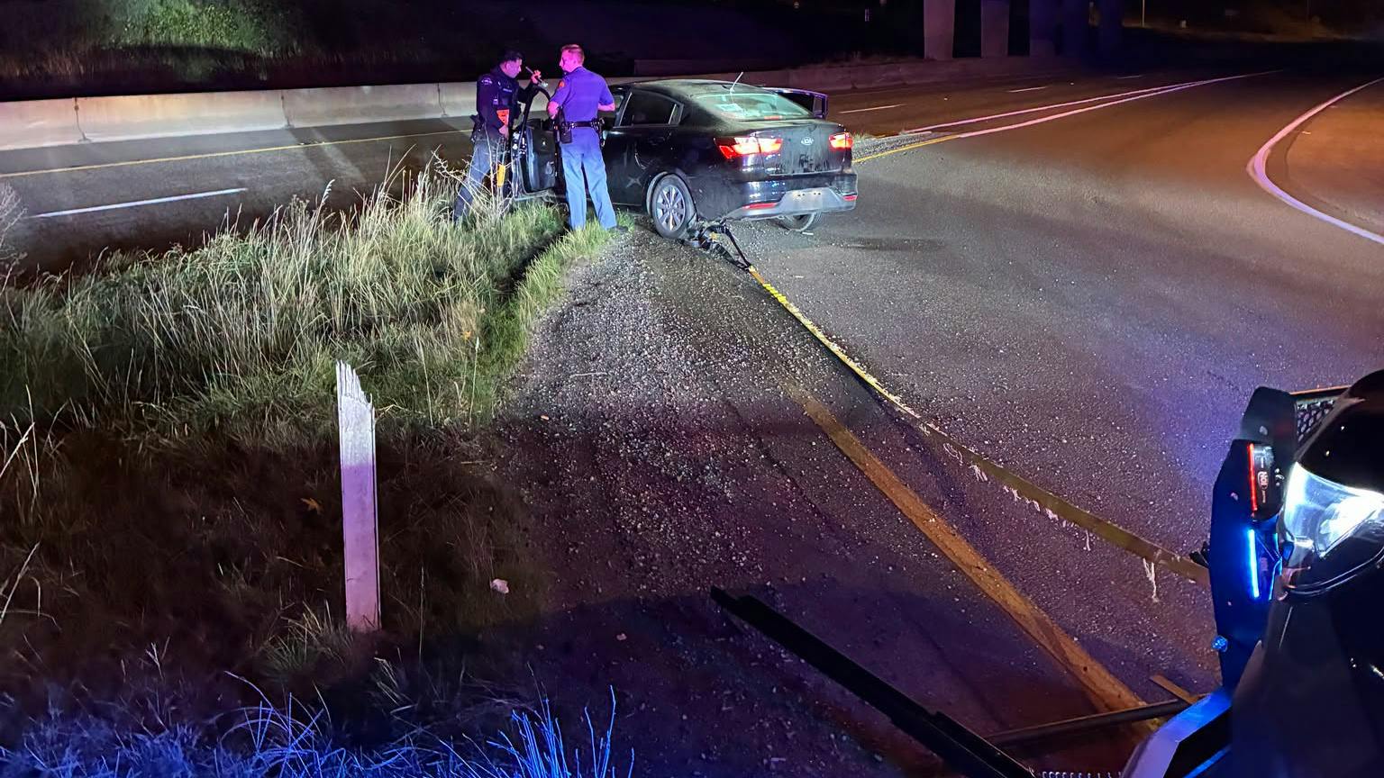 Bellingham police use a Grappler to stop a fleeing driver