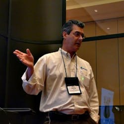 Brian Downing, president and chief executive officer, DLT&V Systems, gave an overview of an experimental production system for g Brian Downing, president and chief executive officer, DLT&V Systems, gave an overview of an experimental production system for g