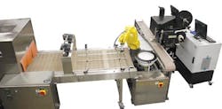 After the packaging system affixes a larger, permanent and fully serialized label to the container, a camera and serialized soft After the packaging system affixes a larger, permanent and fully serialized label to the container, a camera and serialized soft