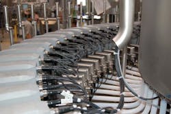 The Ultra-Lock system provides connections to boxes on the Krones machine, each of which contains the pneumatic control function The Ultra-Lock system provides connections to boxes on the Krones machine, each of which contains the pneumatic control function