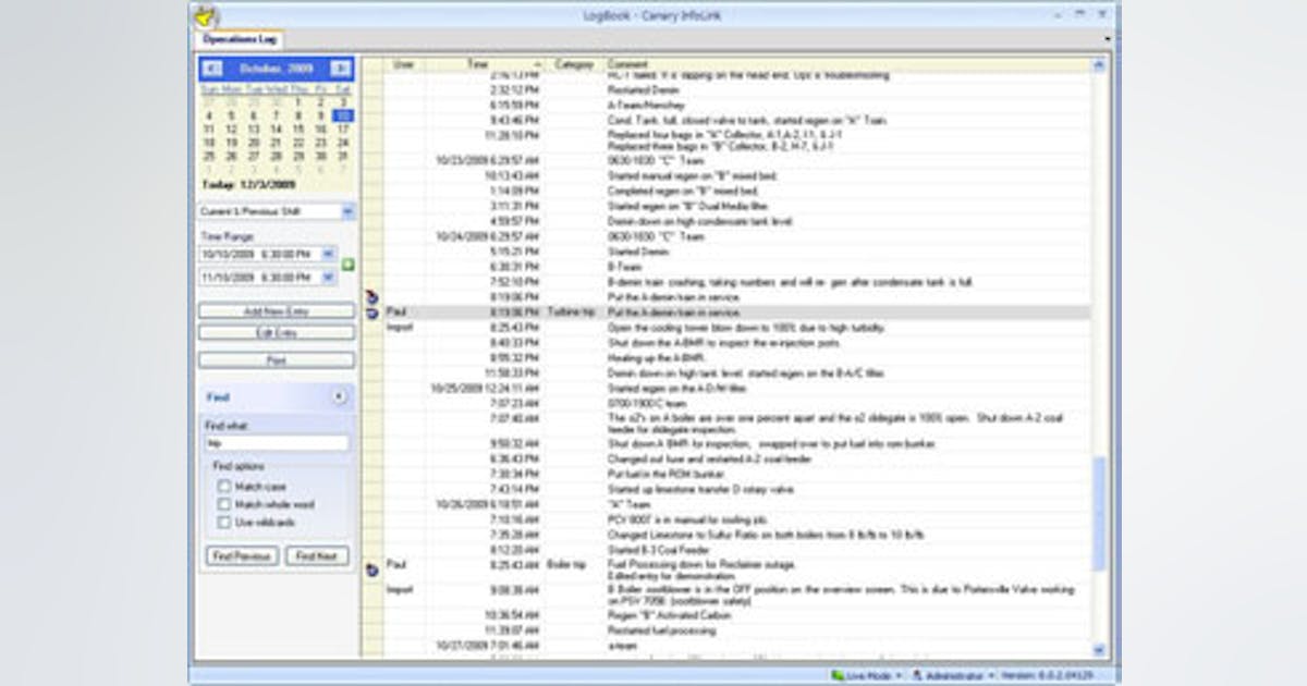 Electronic Logbook Streamlines Data Logging, Event History Access ...