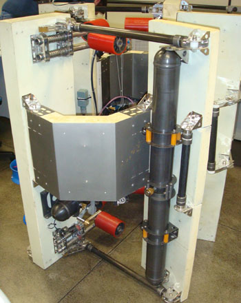 The AURI (Autonomous Underwater Riser Inspector) is designed to gather images for periodic inspections of flexible, underwater p