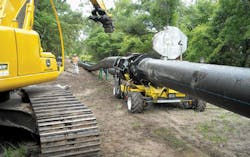 New equipment from Ritmo moves large pipes with ease. New equipment from Ritmo moves large pipes with ease.
