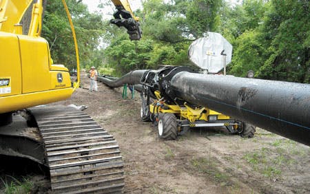 New equipment from Ritmo moves large pipes with ease.
