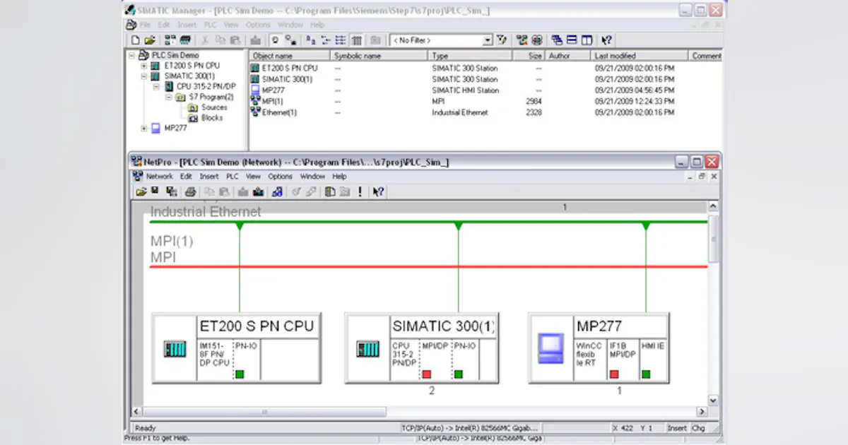 Simatic Manager Flags SIMATIC Manager: The Software