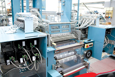 A new machine from COMEZ for Jacquard knitting.