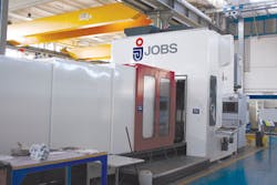 A 5-axis milling machine from Jobs S.p.A. about ready for shipment. A 5-axis milling machine from Jobs S.p.A. about ready for shipment.