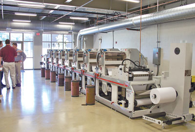 Clemson University's Sonoco Institute's OMET S.r.l. seven-color Varyflex press.