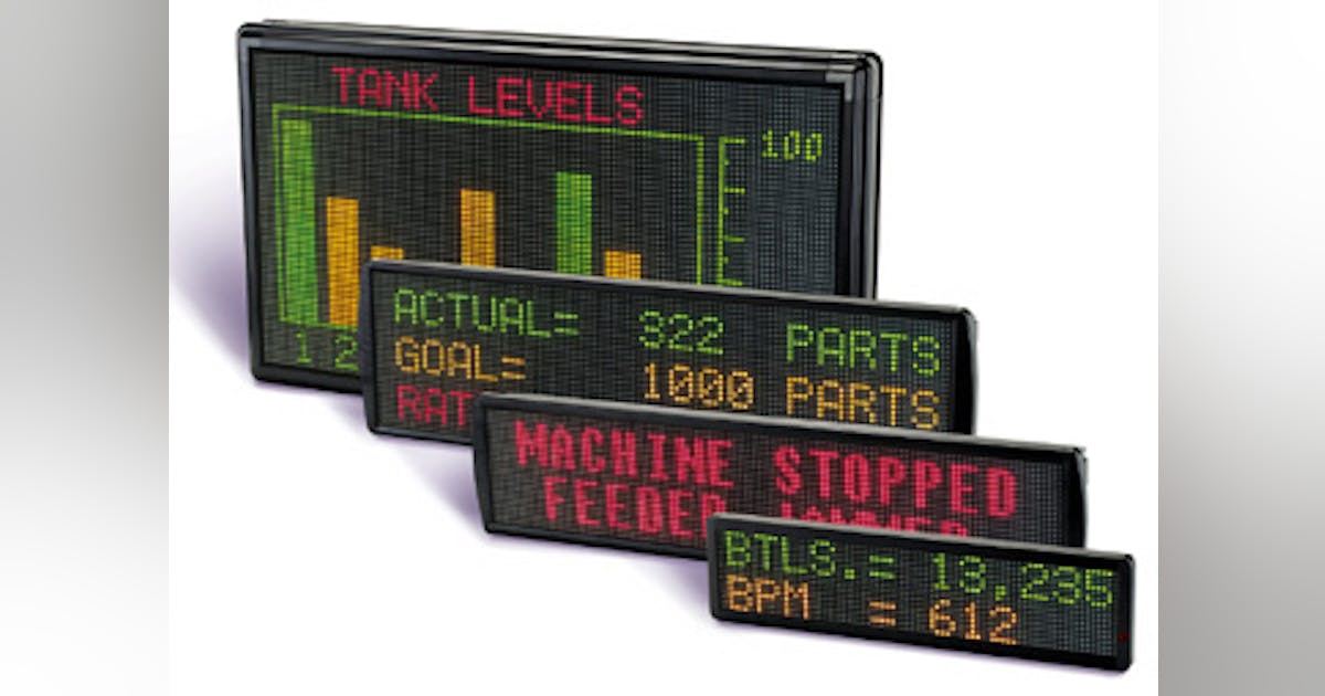 Large, Vibrant 3-Color Displays Present Critical Factory Information ...
