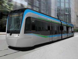 An artist&apos;s rendering of the S70 streetcar from Siemens being designed for use in Atlanta. Source: Siemens