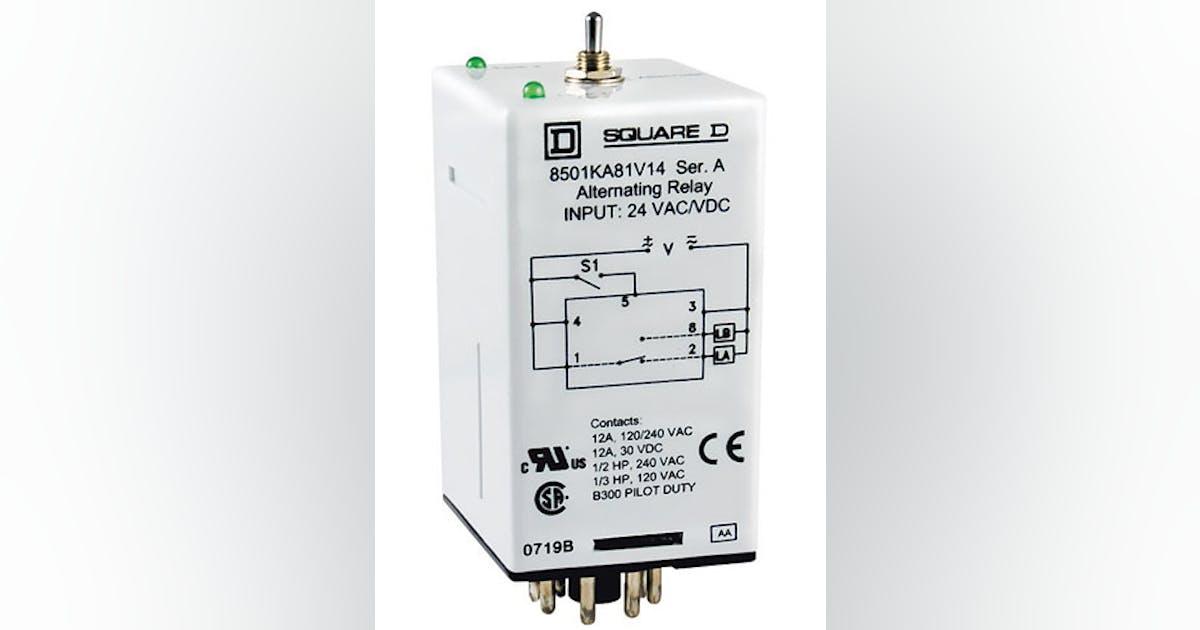 Relay Controls Multiple Loads | Automation World