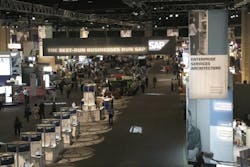 The Sapphire exhibition area included booths from partner companies as well as SAP.