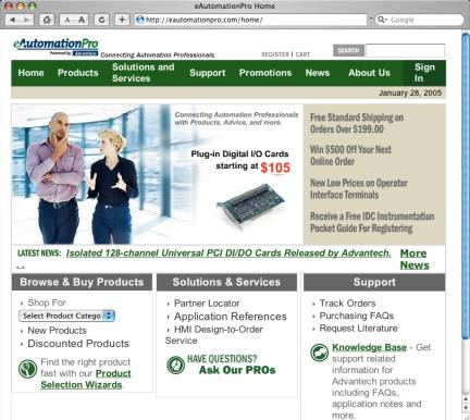 eAutomationPro.com was built from the ground-up from the customer?EURs point of view, say Advantech executives.