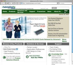 eAutomationPro.com was built from the ground-up from the customer?EURs point of view, say Advantech executives. eAutomationPro.com was built from the ground-up from the customer?EURs point of view, say Advantech executives.