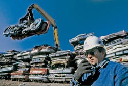 Gerdau Ameristeel's Jacksonville, Fla., mini mill melts and rolls about 90 tons of steel an hour, or the equivalent of 750,000 c Gerdau Ameristeel's Jacksonville, Fla., mini mill melts and rolls about 90 tons of steel an hour, or the equivalent of 750,000 c