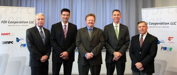 Representatives of the five automation foundations who signed the agreement to form FDI Cooperation LLC (left to right): Richard