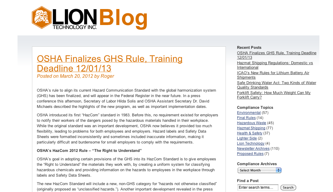 New Regulations Tool