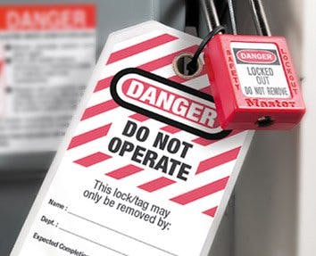 The lockout/tagout regulation (29 CFR 1910.147) focuses on disabling a machine by isolating it from its source of power.