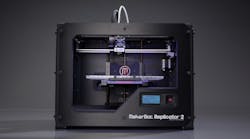 MakerBot&apos;s Replicator2 Desktop 3D printer.