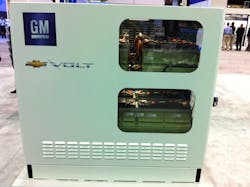 The CES comprises two enclosures that house the ABB ESI-S inverter and five GM Chevy Volt batteries.
