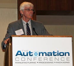 Dean Gary Bertoline addresses attendees at The Automation Conference 2013.