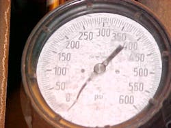 Over Pressure – Fish tail pointer indicated gauge failure due to over pressure Over Pressure – Fish tail pointer indicated gauge failure due to over pressure