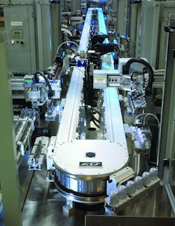 A servo linear conveying system similar to this one is what Delkor uses in its integrated cartoning solution. A servo linear conveying system similar to this one is what Delkor uses in its integrated cartoning solution.