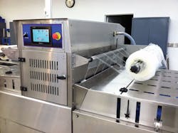 At the heart of the pneumatics solution on the Rhino 12 MAP tray-packing system is the eight-station VTUB electronically controlled manifold. At the heart of the pneumatics solution on the Rhino 12 MAP tray-packing system is the eight-station VTUB electronically controlled manifold.