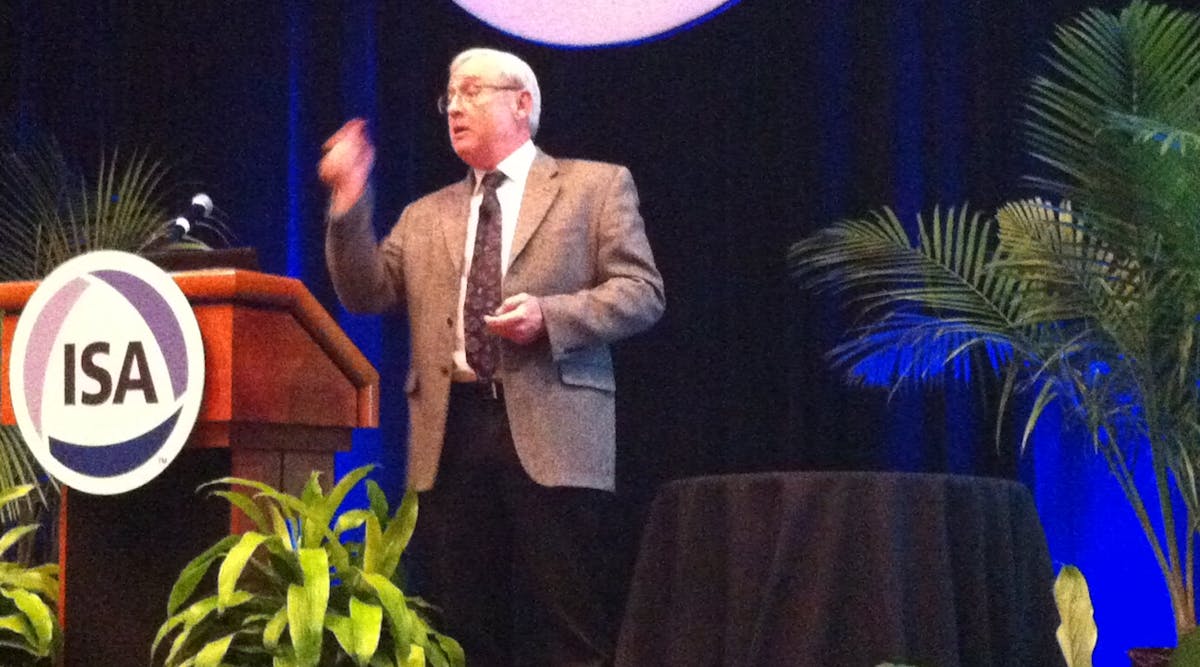 Peter Martin of Invensys delivers his keynote at ISA Automation Week 2013.